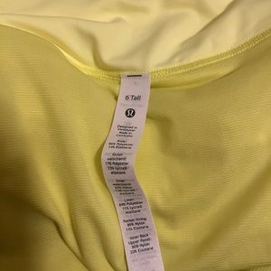Lulu mid-rise speed up highlight yellow size 6